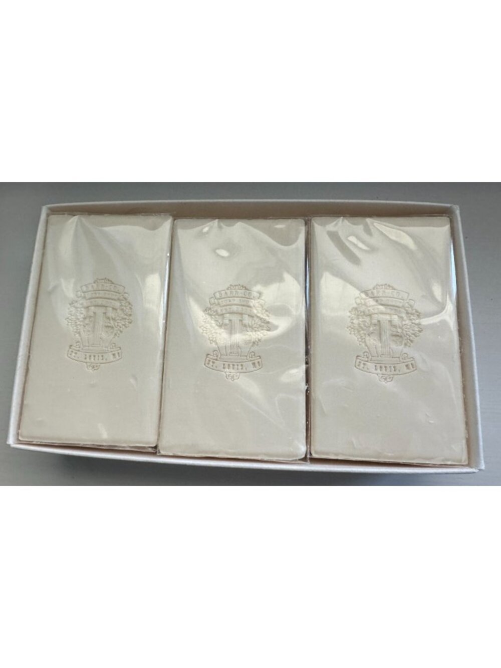 Pottery Barn Barr-Co Fir + Grapefruit Soap Boxed Set 3 Bars of Soap New Sealed